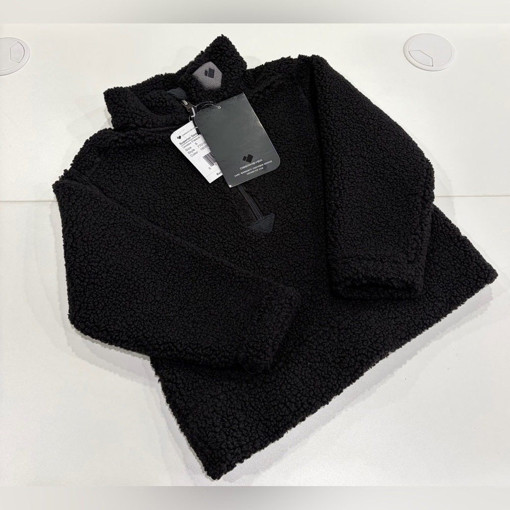 Obermeyer Big Girls Small Superior Gear Shirt Jacket Zip Neck Black NWT Fleece